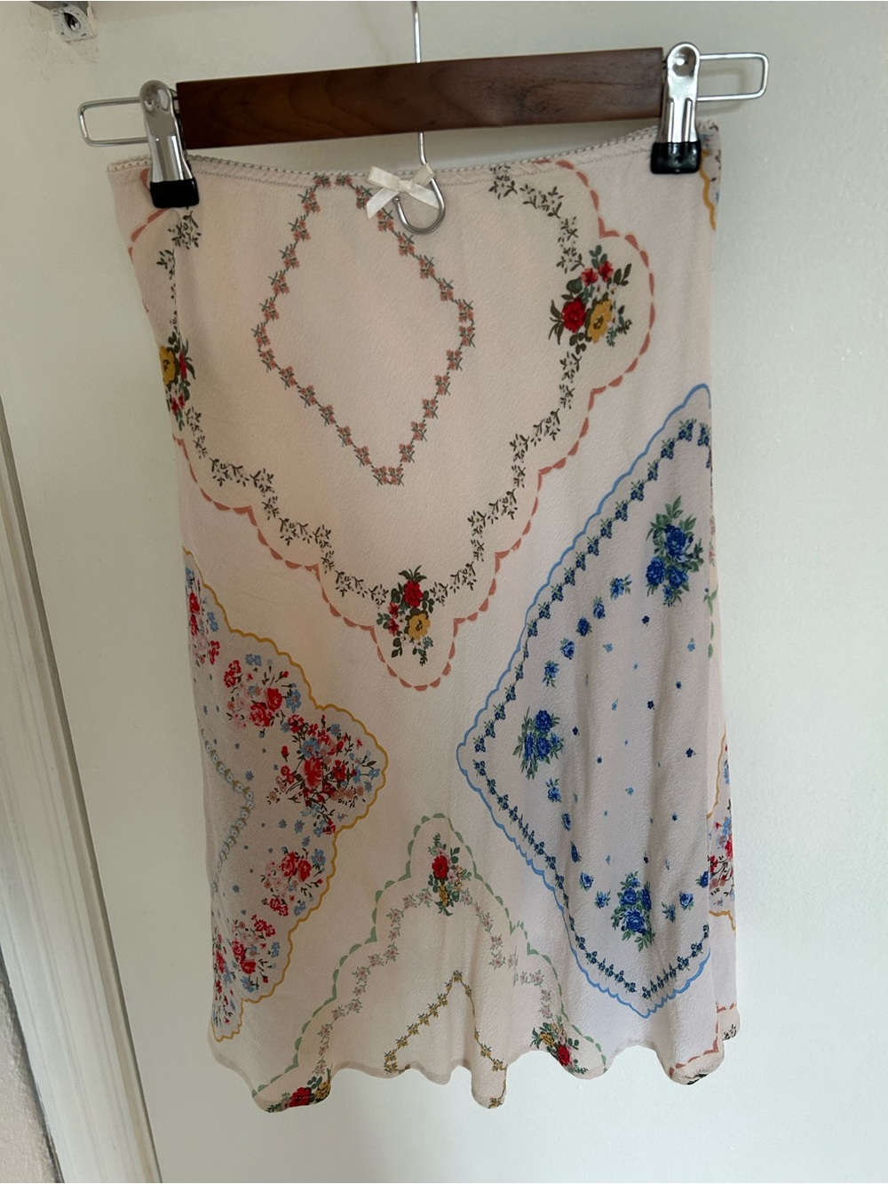 Floral Scarf Print Midi Skirt